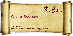 Katra Csongor névjegykártya
